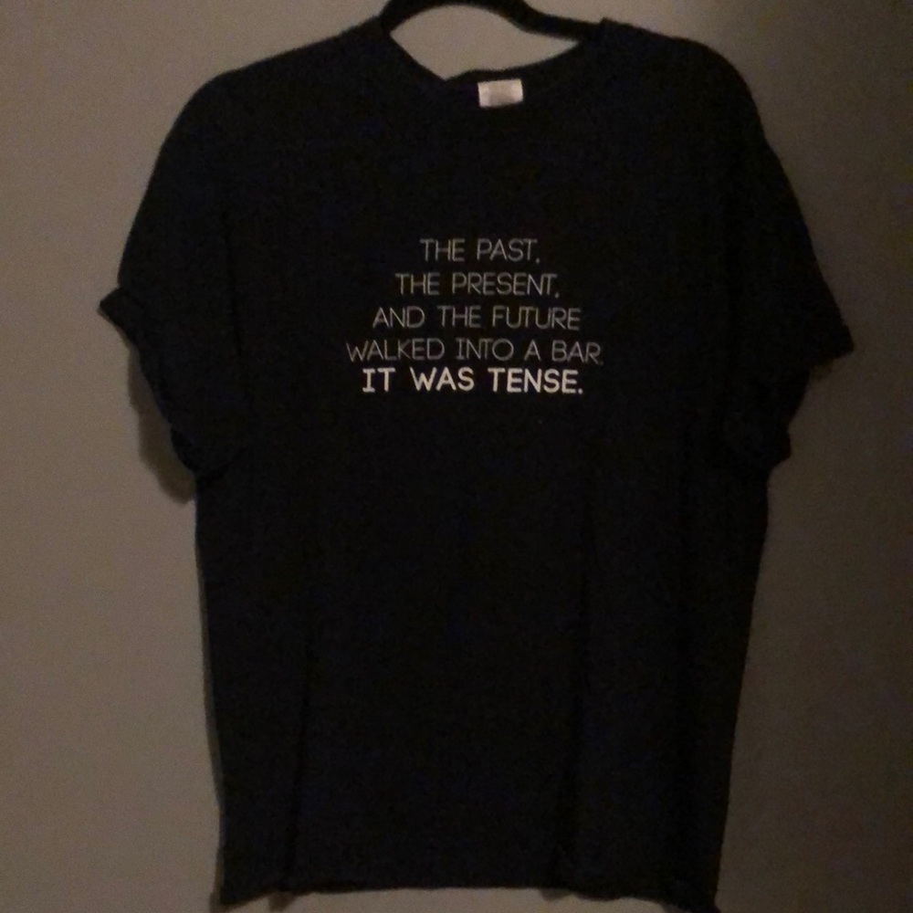 men’s black, funny graphic tee